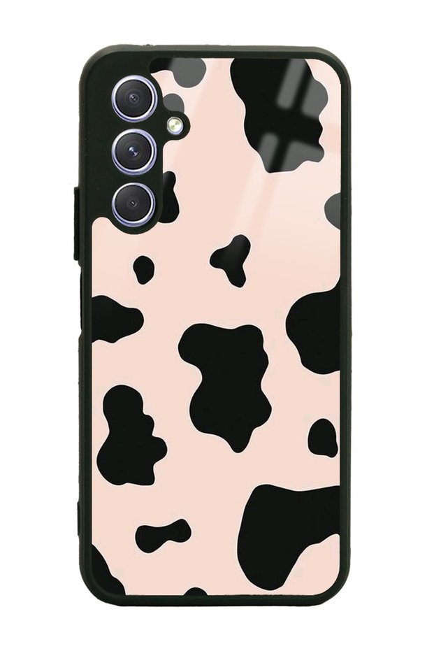 Glossy Phone Case for Samsung A24 Pink Milky Design