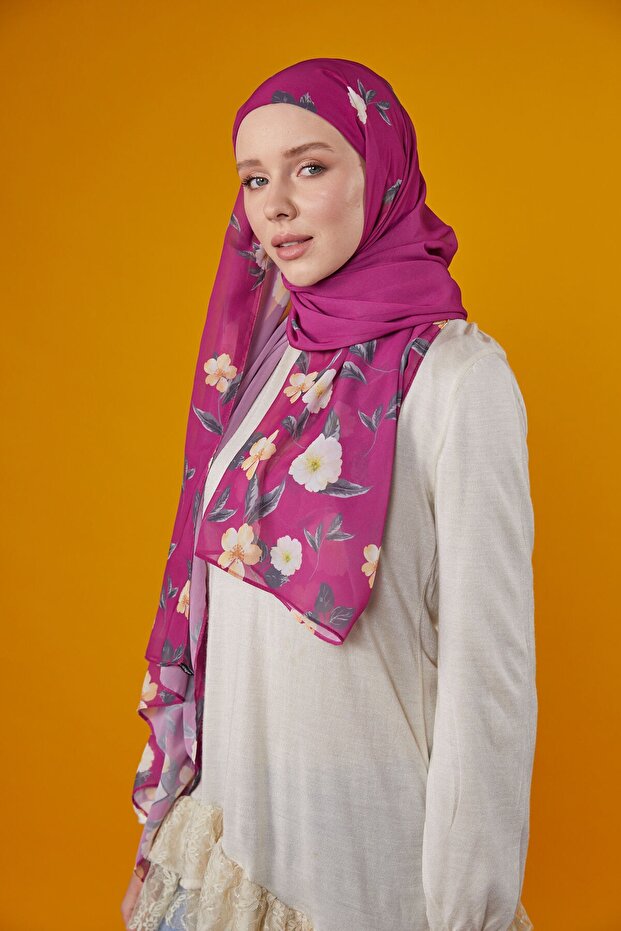 FLORI BONELI Şal - Fuchsia - 1