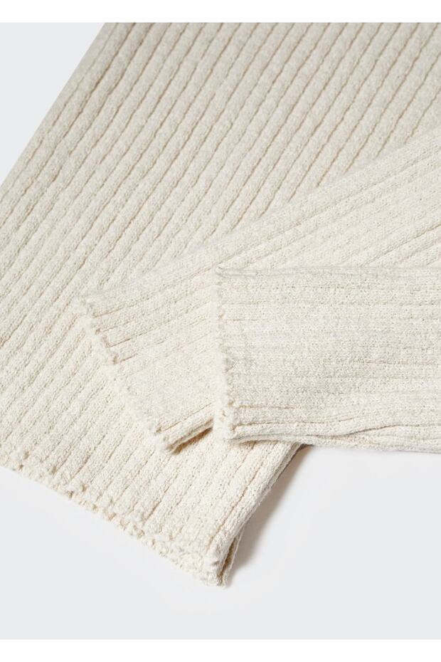 Kayık Yaka Triko Kazak - 7