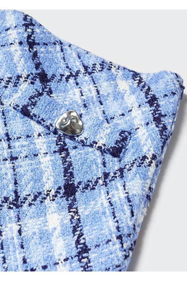 Kareli Tüvit Mini Etek - 7