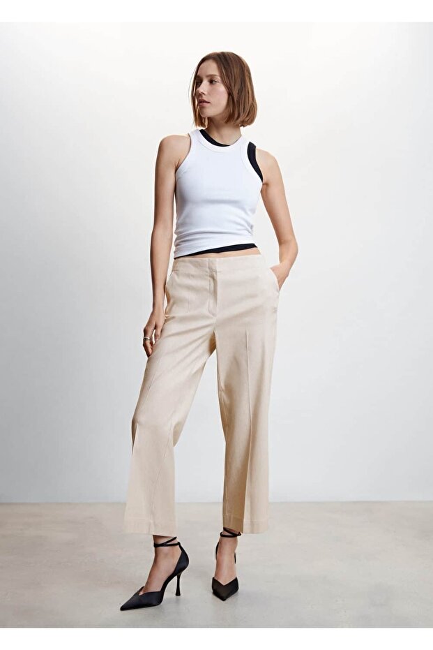 Gerade geschnittene Leinenhose - 2