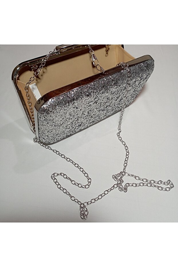 Silver Evening Dress Bag Sequin Evening Bag Wedding Engagement Silver Evening Bag Portfolio