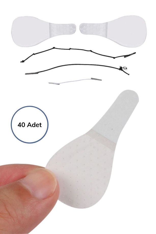 ® 40 Adet Lastikli Yüz Kaş Göz Boyun Gerdirme Kaldırma Bantları - 6
