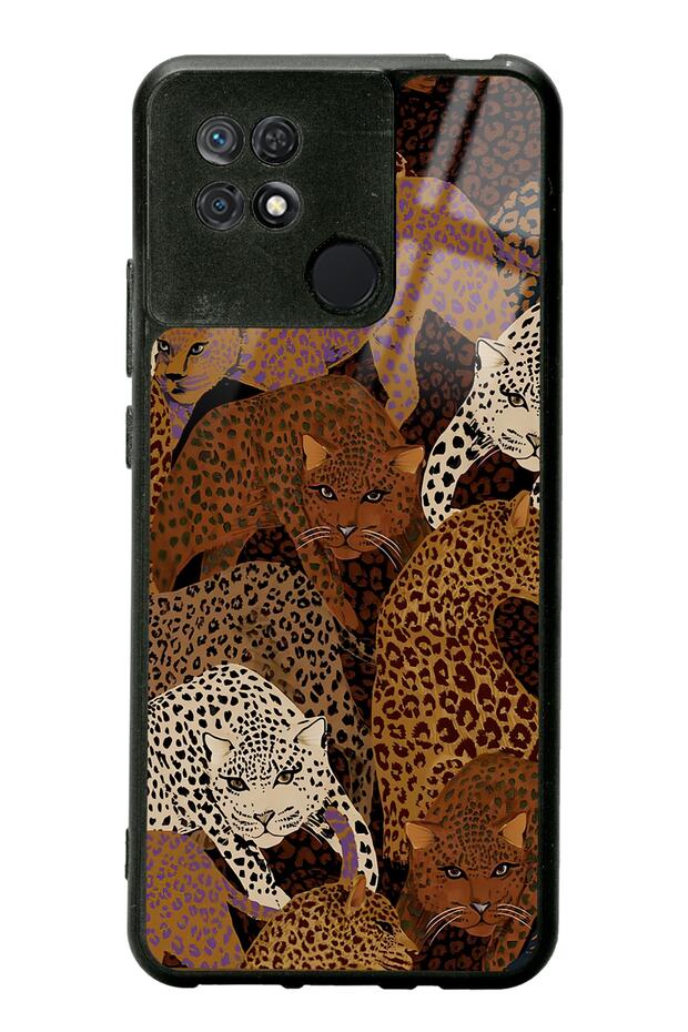 Xiaomi Redmi 10C Glossy Phone Case with Leopards Design