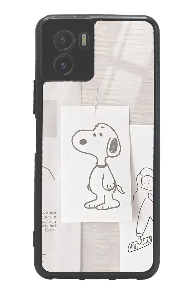Vivo Y15S Glossy Phone Case with Snoppy Design