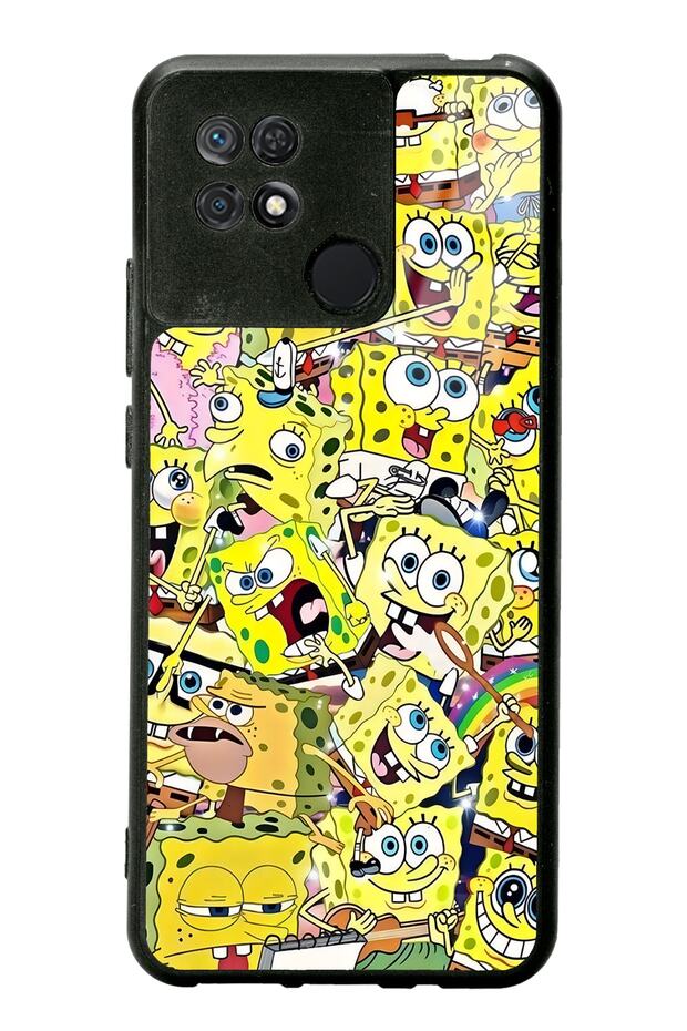 Xiaomi Redmi 10C Glossy Phone Case with Sponge Bob Design