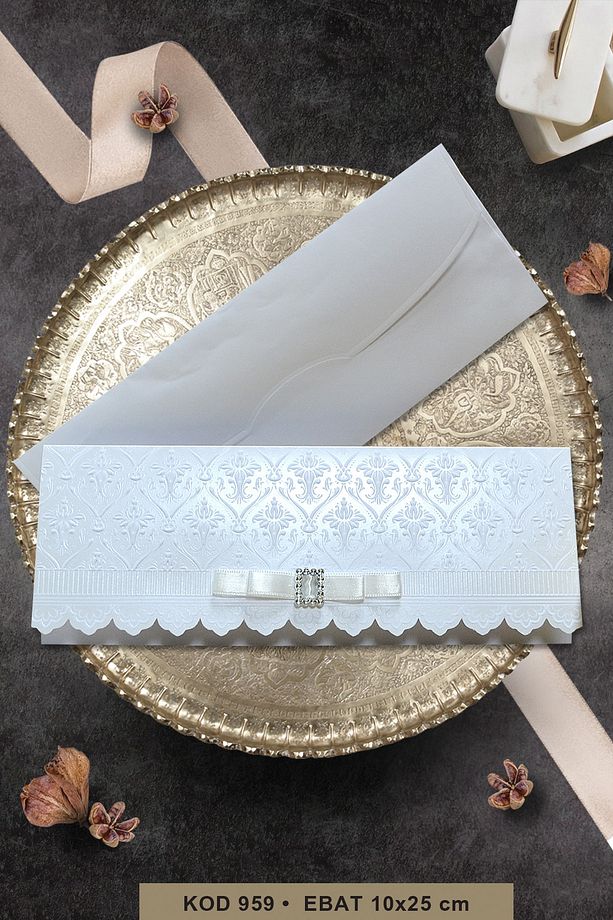 Nişan Nikah Kına Davetiyesi 959 (100 ADET) Baskı Dahil - 1