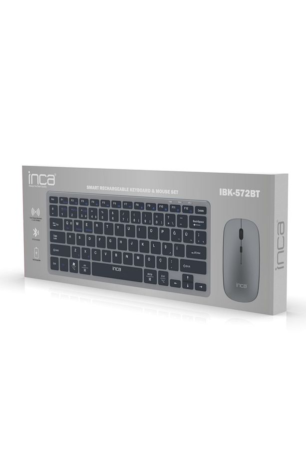 IBK-572BT Dual Mod Bluetooth + 2.4G Rechargeable Smart Keyboard Mouse Set - 6