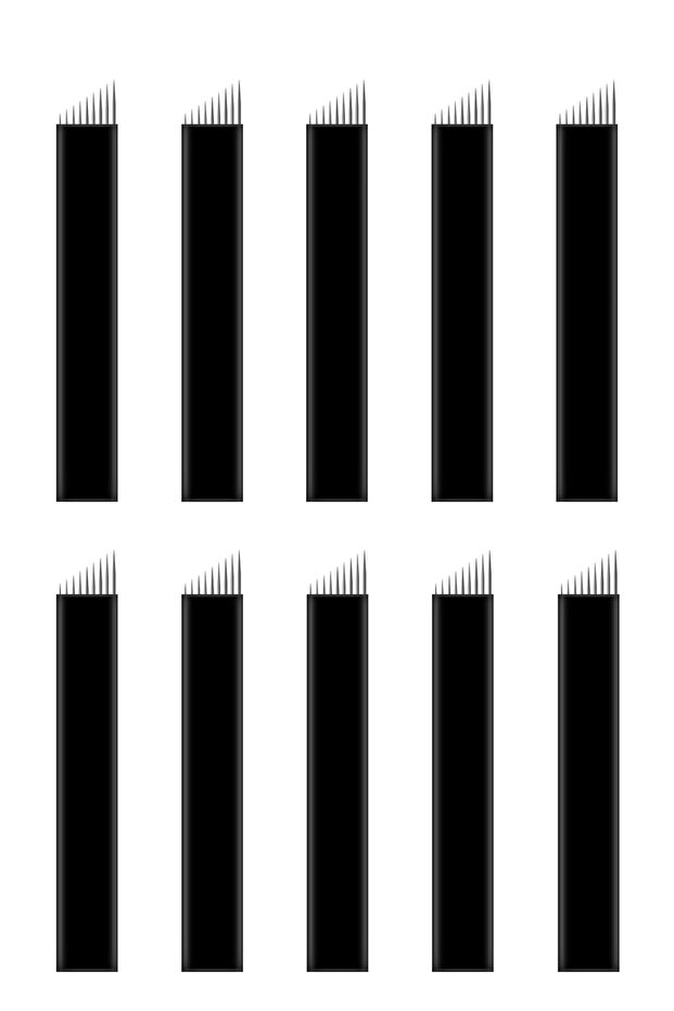 9 Pin Microblading Permanent Makeup Needle 10 Pieces Microblading Eyebrow Needle 9 Pin