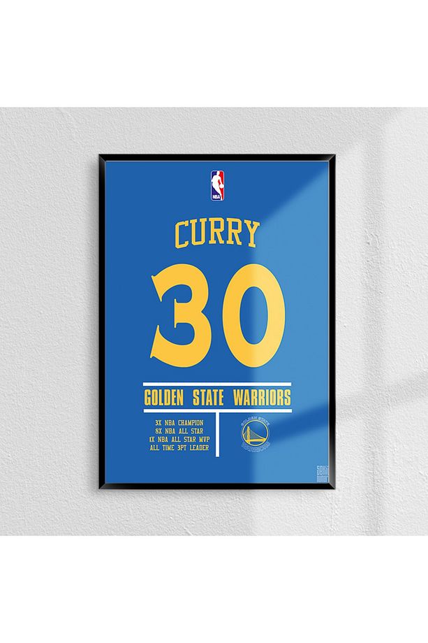 Stephen Curry Golden State Forma Poster Tablo - 1