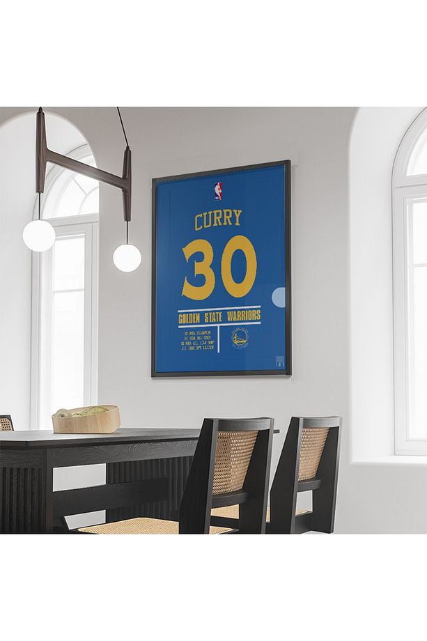 Stephen Curry Golden State Forma Poster Tablo - 4