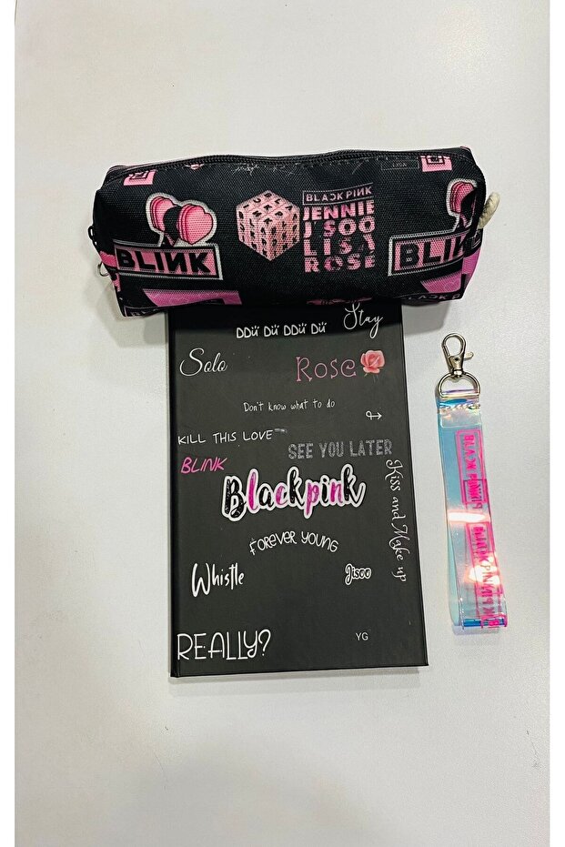 BLACKPINK NOTEBOOK PEN HOLDER KEYRING COMBINATION