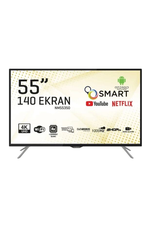 NM55350 55'' 140 Ekran Uydu Alıcılı 4K Ultra HD Smart LED - 1