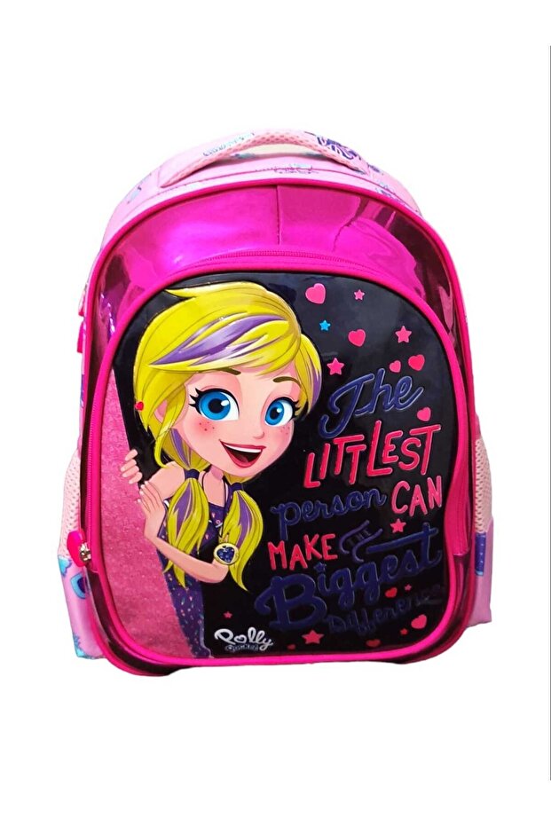 Polly Pocket Licensed Girls Primary School Bag 21480 Fuchsia