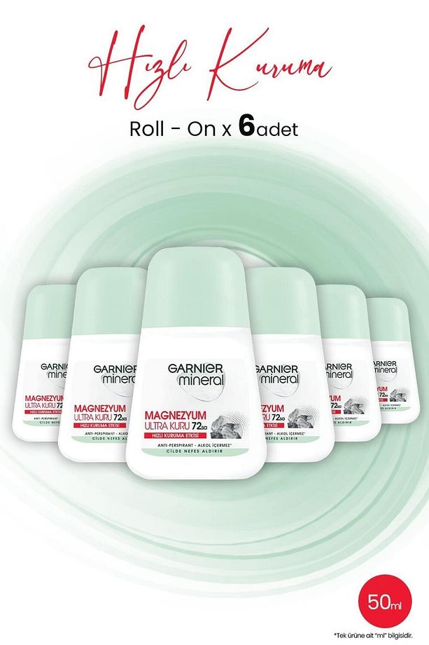 Mineral Magnezyum Ultra Kuru Roll-On 72 Saat x 6 Adet - 1