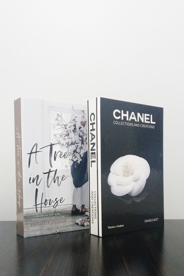 2-Piece Decorative Book Box with Black Rose Theme