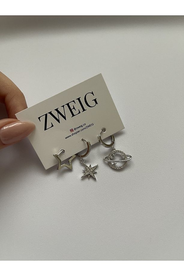 3’lü Gezegen Küpe Seti - 2