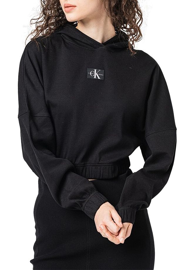 Pamuklu Kapüşonlu Logolu Düşük Omuzlu Crop Sweat J20J221441BEH SWEAT J20J221441 B - 5