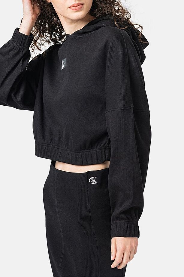 Pamuklu Kapüşonlu Logolu Düşük Omuzlu Crop Sweat J20J221441BEH SWEAT J20J221441 B - 7