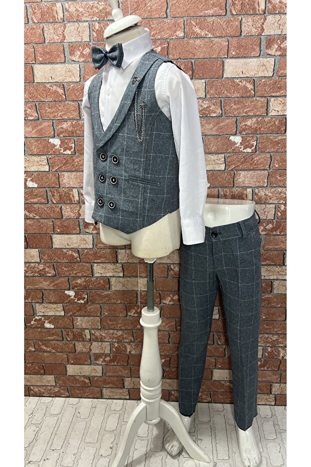 Çocuk Yelek Takım Gömlekli Set Helsinki - 3