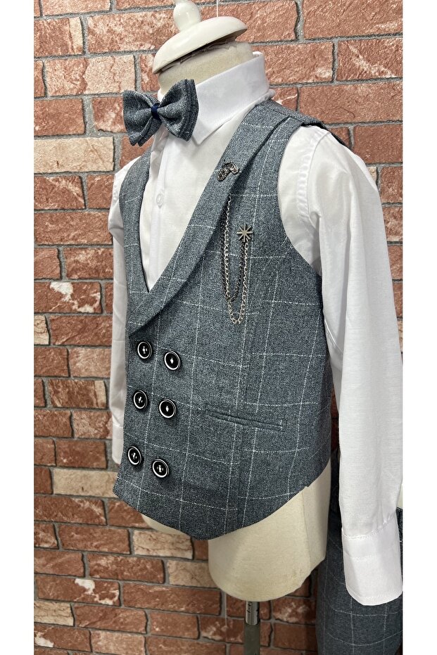 Çocuk Yelek Takım Gömlekli Set Helsinki - 4