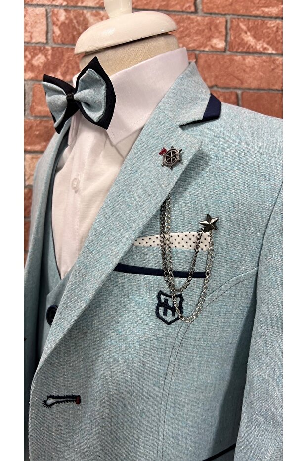 Çocuk Takim Elbise Yelekli Gömlekli Set 5yaş-14yaş Maldiv - 2