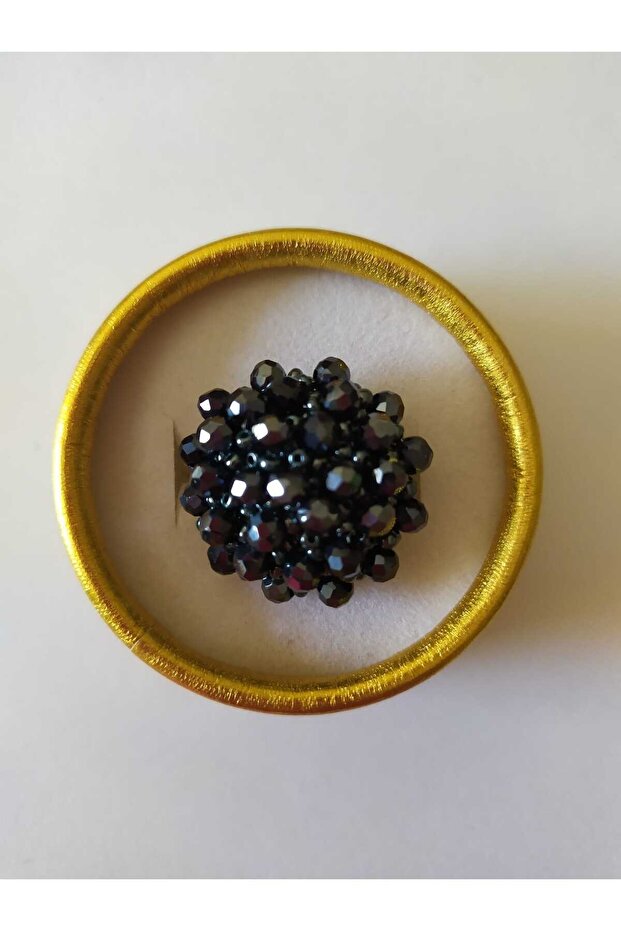 Ring / Handmade Crystal Bead Knitted