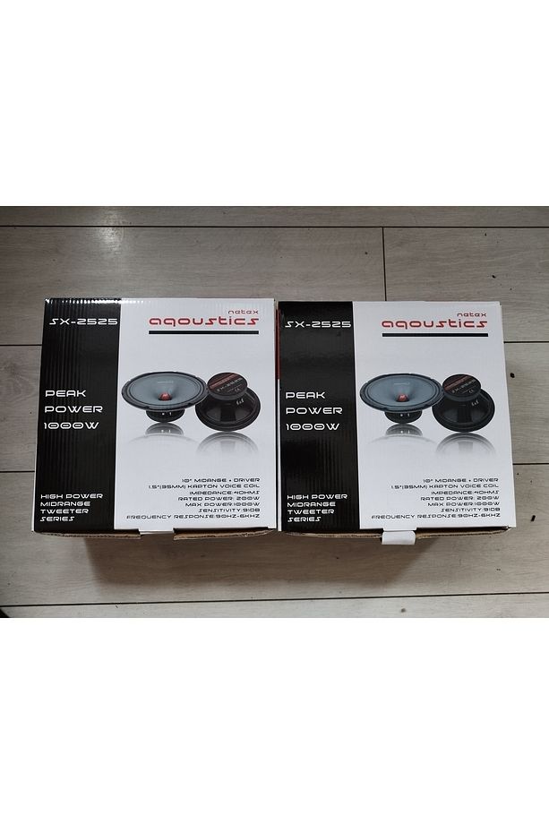 AQOUSTİCS 25 CM 1000 W 200 RMS KURŞUN GÖBEK MİDRANGE TAKIMI(2 ADET) - 1
