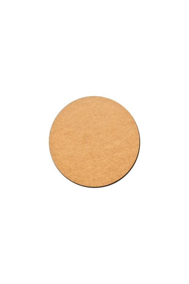 6cm Boyanabilir Ham Mdf Yuvarlak Yapışkanlı - 10 ADET - 2