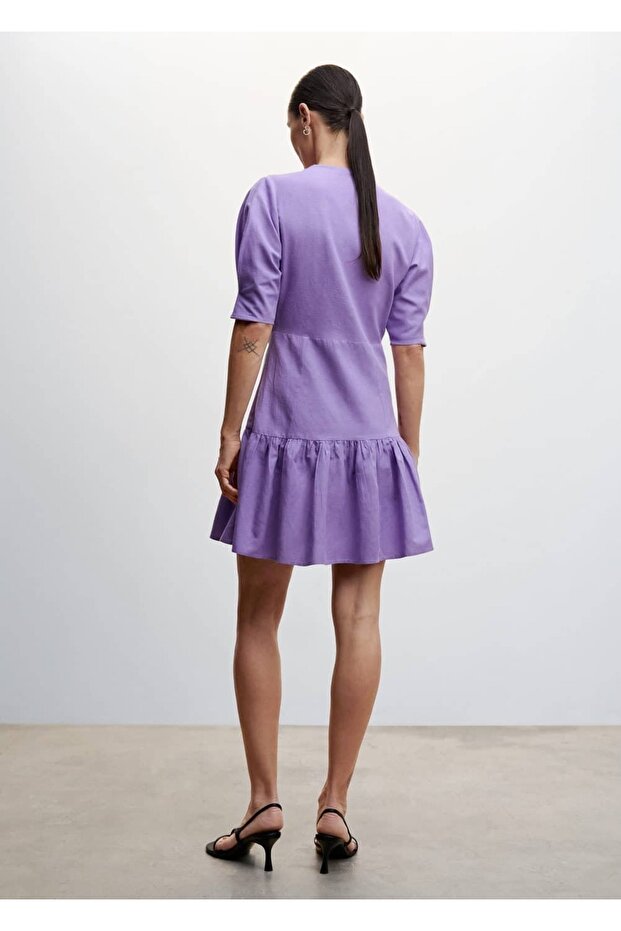 Kalın Pilili Elbise - 4