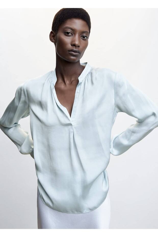 Mao Yaka Saten Bluz - 6