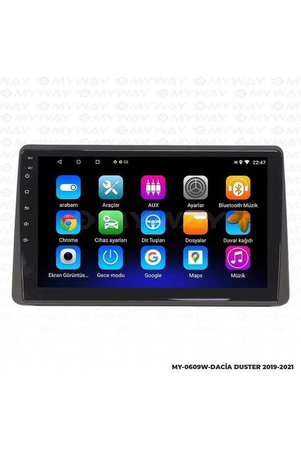 DACİA DUSTER ANDROİD 12 MULTİMEDYA CARPLAY 2GB RAM+32GB HDD 2019-2021 NAVİGASYON EKRAN - 2