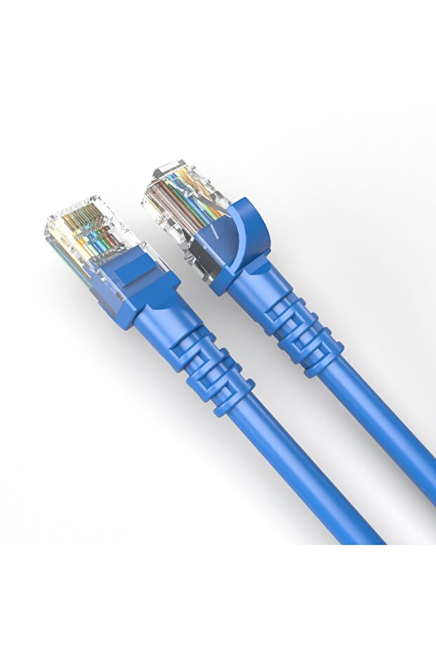 1 Metre Cat6 Network-Ağ-Ethernet Kablosu Mavi - 1