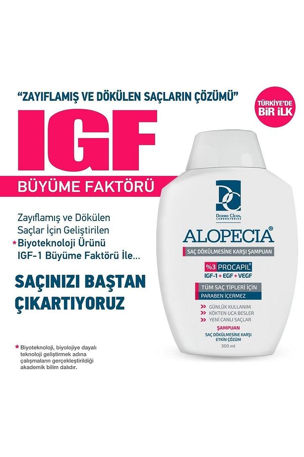 ALOPECİA PROCAPİL VE IGF İÇERİKLİ SAÇ DÖKÜLMESİNE KARŞI ŞAMPUAN VE IGF SERUM SETİ - 3