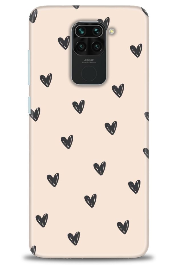 Xiaomi Redmi Note 9 Case Hd Printed Case - Tiny Hearts + Full Screen Protector