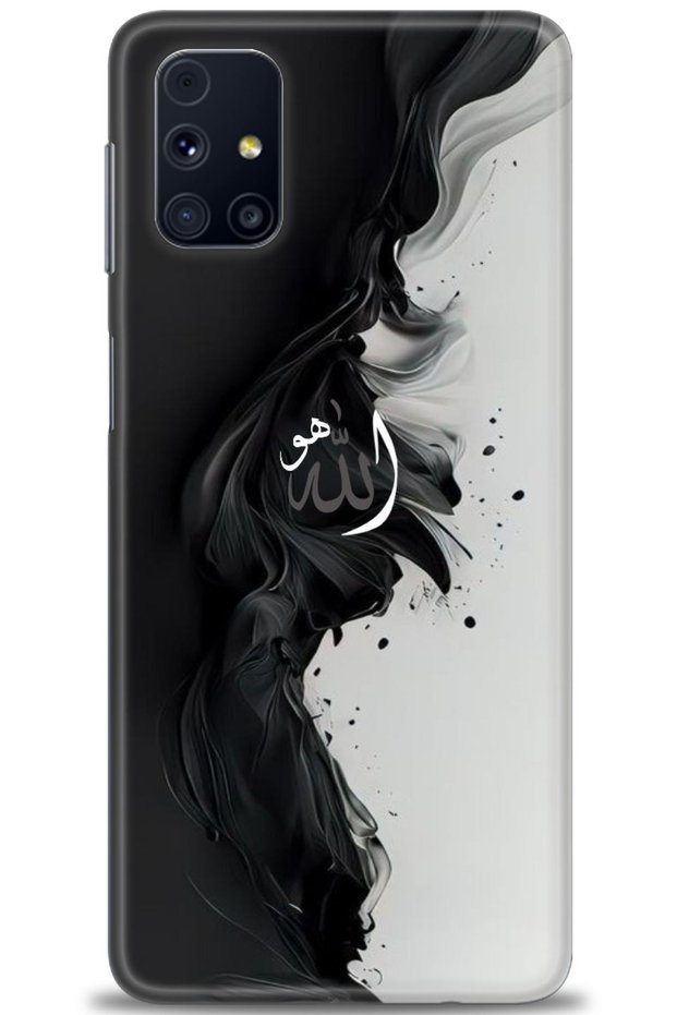 Case for Samsung Galaxy M51 Case Hd Printed Case-Black and White + Full Screen Protector