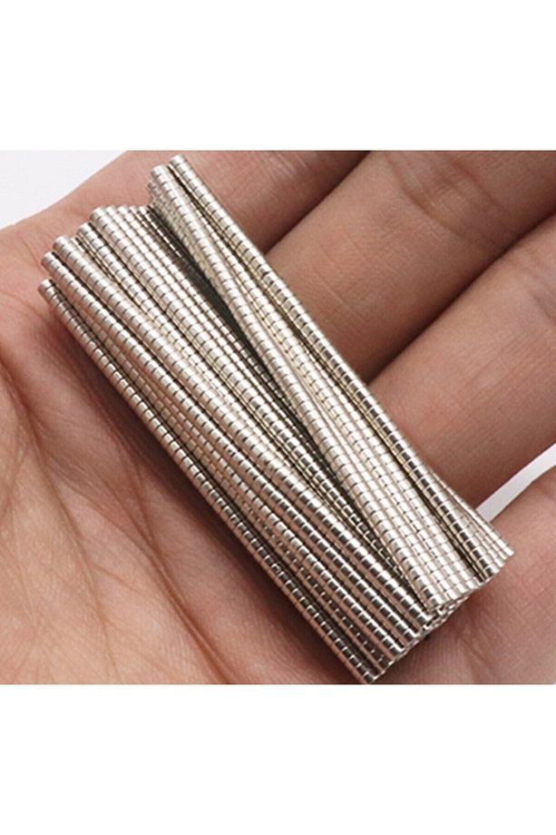 100 adet Çok Küçük Neodyum Mıknatıs Magnet - d 2x2 mm çap- Küçük ve güçlü - 3