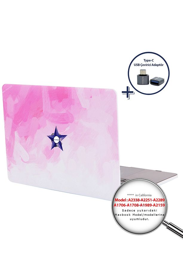 Macbook Pro Kılıf M1-m2 13inç A1706 A1708 A1989 A2159 A2251 A2289 A2338 Ile Uyumlu Paint02 - 2