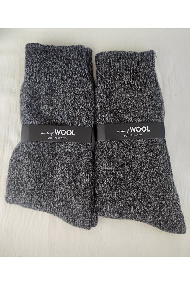 MEN'S WINTER WOOL WOOL SOCKS 2-PACK (SOFT & WARM) - 1