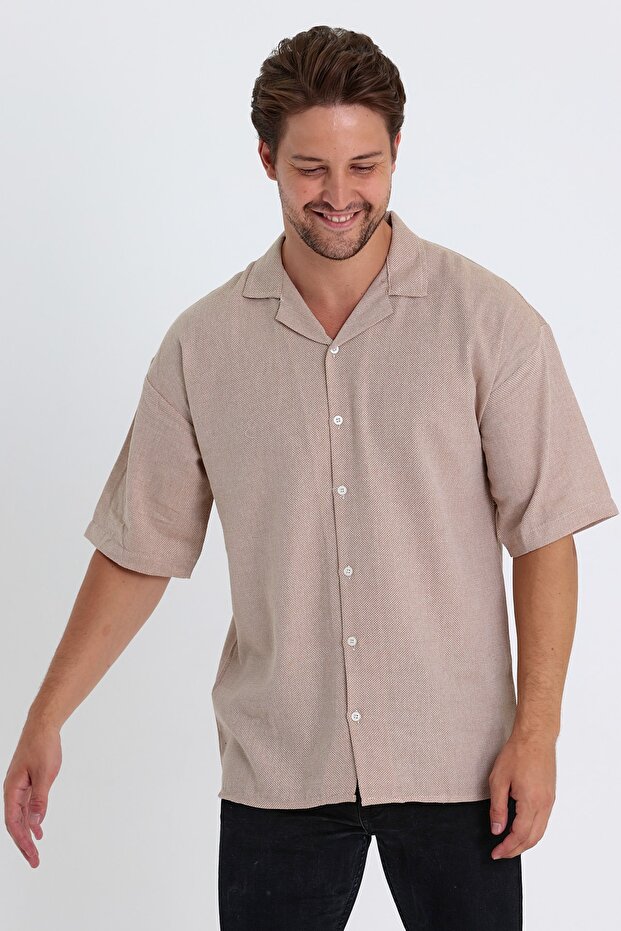 New Season Men's Oversize Cotton Summer Short Sleeve Shirt