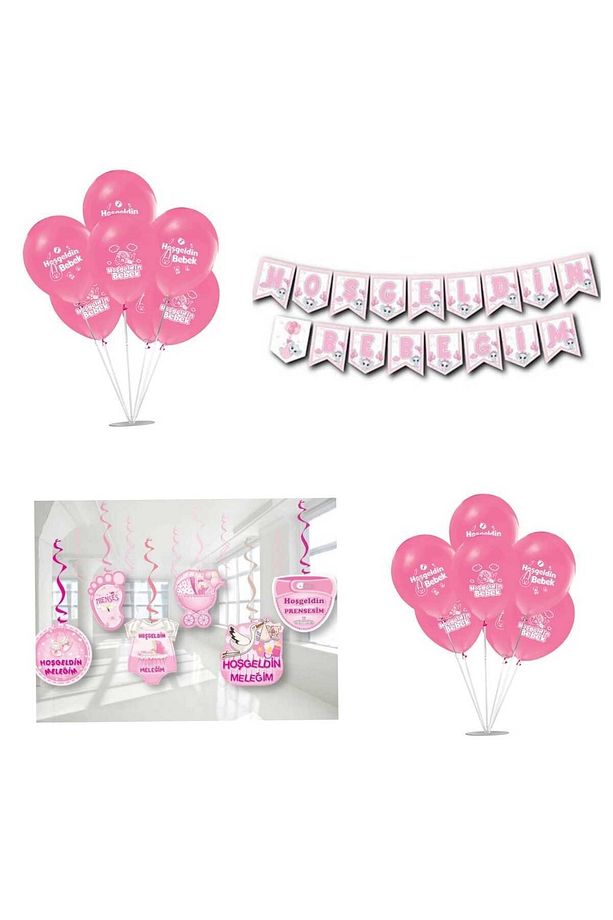 MİNİ PARTY STORE HOŞ GELDİN BEBEĞİM PARTİ SETİ PEMBE - 2