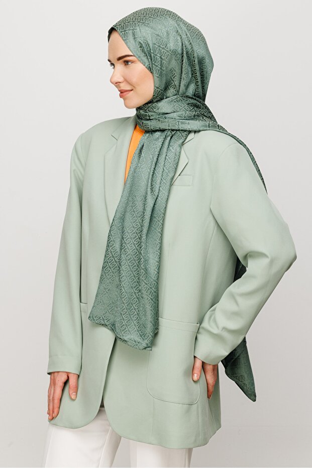 Forever Pattern Shiny Jacquard Shawl - 3