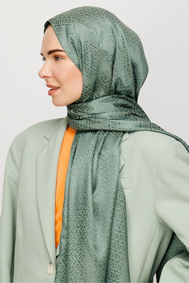 Forever Pattern Shiny Jacquard Shawl - 5