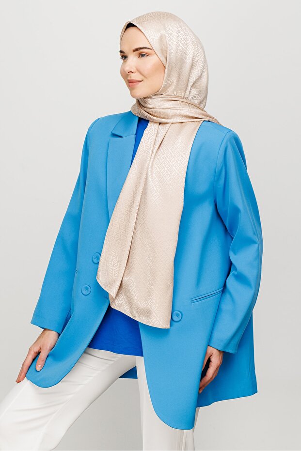 Forever Pattern Shiny Jacquard Shawl - 2