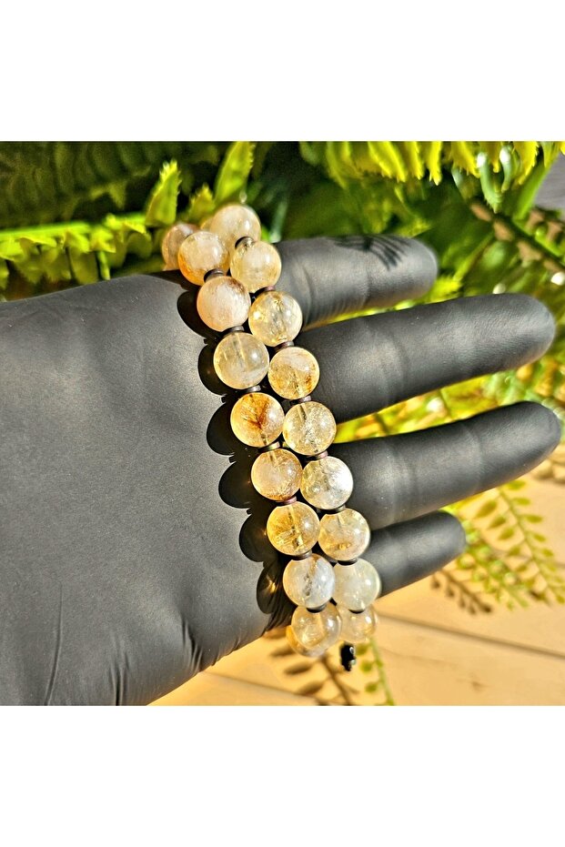 Citrine (Blessing-Lucky Stone) Natural Stone Bracelet (1 Piece) 1-10 (Handmade Design Products)