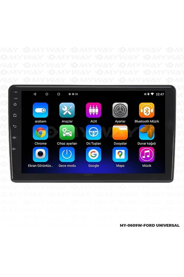 FUSİON ANDROİD 12 MULTİMEDYA CARPLAY 2GB RAM+32GB HDD 2006-2011 NAVİGASYON EKRAN - 2