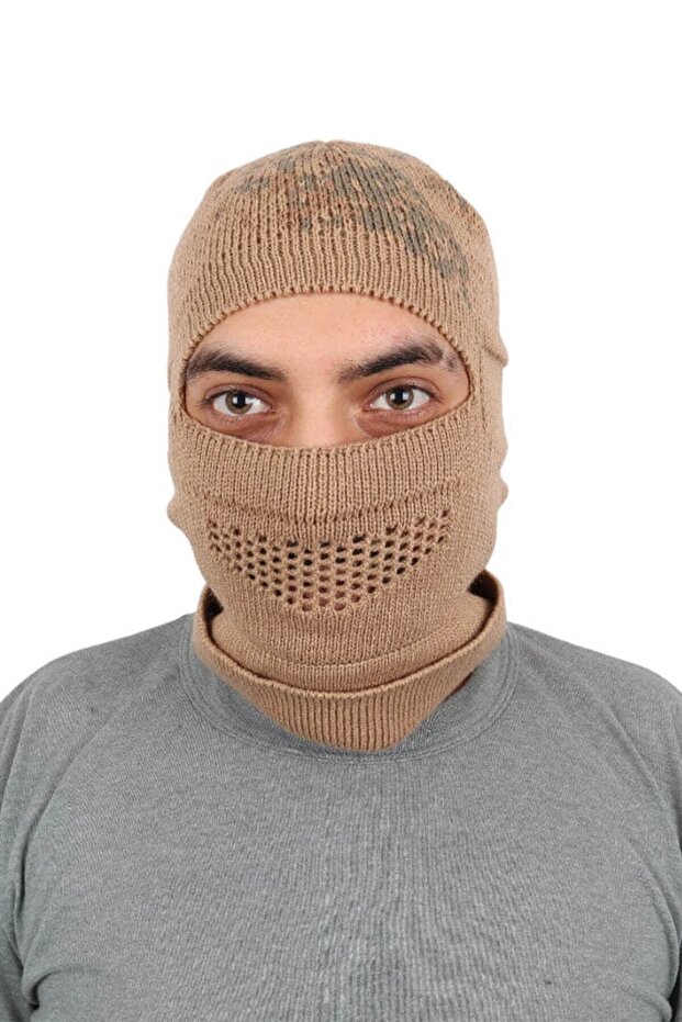 Both Balaclava and Beret - Camouflage Black Khaki Beige Desert