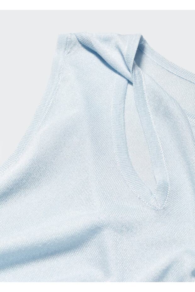 Asimetrik Ince Triko Kazak - 5