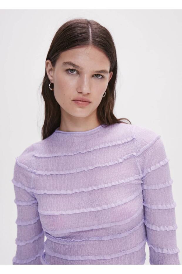 Pullover mit geraffter Struktur - 5