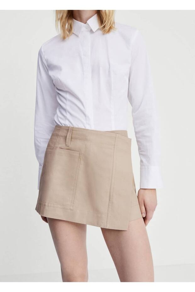 Cepli Kruvaze Mini Etek - 1